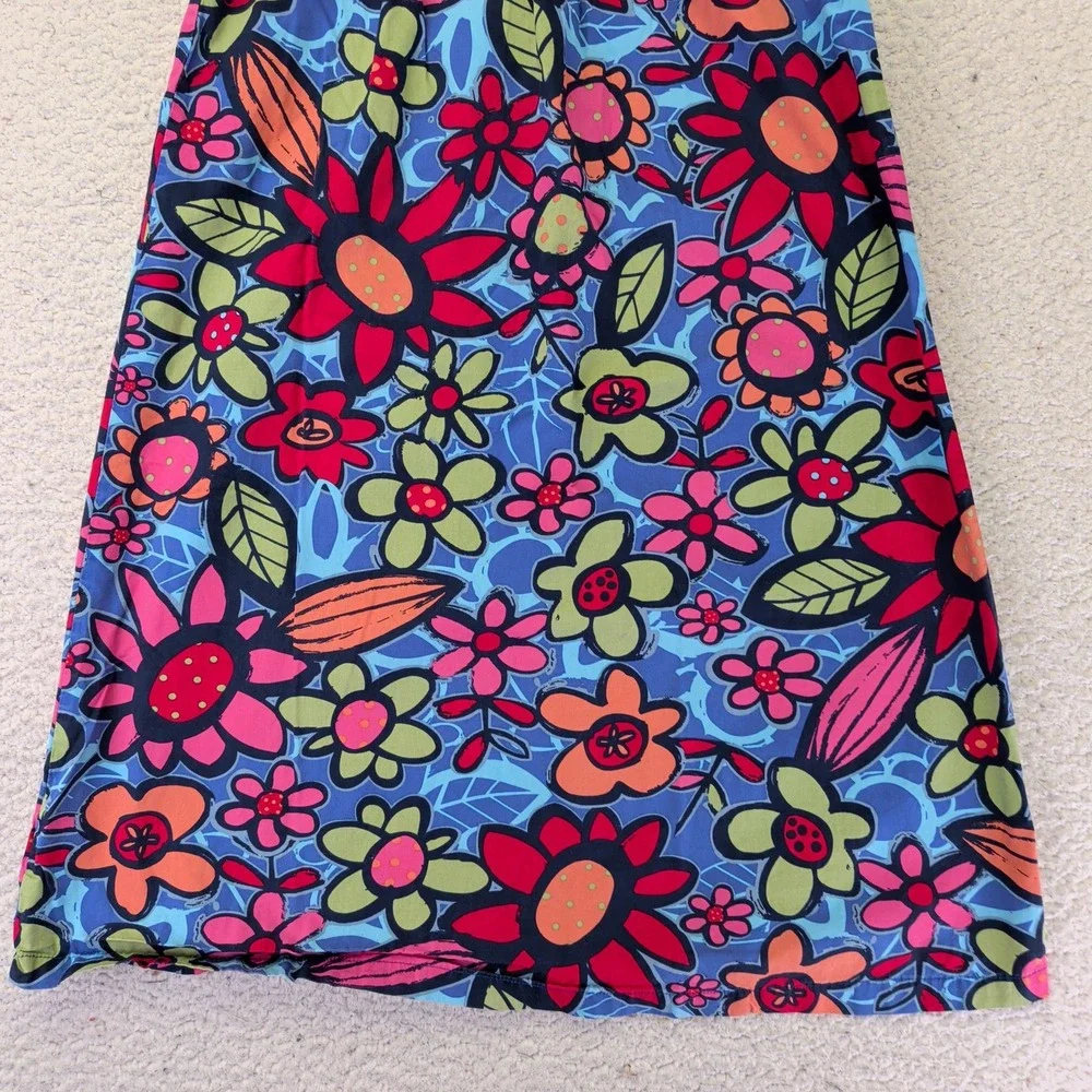 Hanna Andersson Retro Dress Bakery Blue Floral Cap Sleeve Cotton 140 US 10 38945